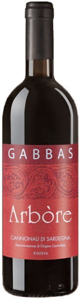 Вино Gabbas, "Arbore" Riserva, Cannonau di Sardegna DOC, 2009