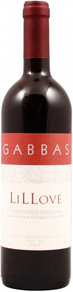 Вино Gabbas, "Lillove", Cannonau di Sardegna DOC, 2012