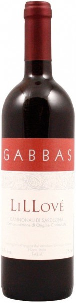 Вино Gabbas, "Lillove", Cannonau di Sardegna DOC, 2013