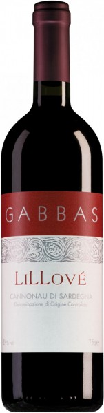 Вино Gabbas, "Lillove", Cannonau di Sardegna DOC, 2015