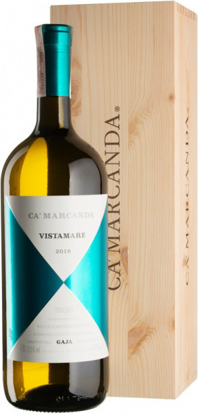 Вино Gaja, Ca' Marcanda, "Vistamare", Toscana IGT, 2018, wooden box, 1.5 л