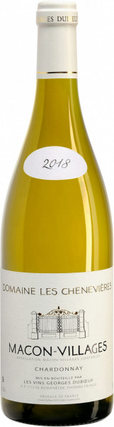 Вино Georges Duboeuf, "Domaine Les Chenevieres", Macon-Villages AOC, 2018