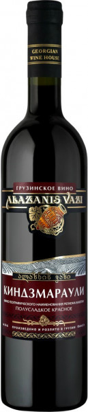 Вино Georgian Wine House, "Alazanis Vazi" Kindzmarauli, 0.7 л