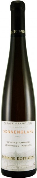 Вино Gewurztraminer AOC Sonnenglanz Grand Cru Vendanges Tardives 2000, 0.5 л