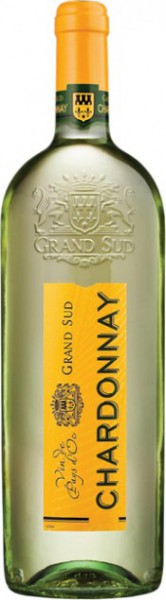 Вино "Grand Sud" Chardonnay, 2012, 1 л