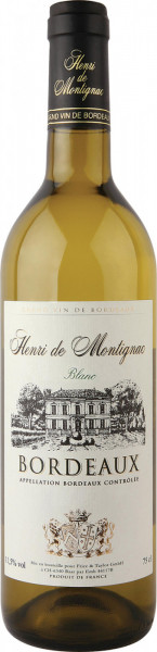 Вино "Henri de Montignac" Blanc, Bordeaux AOC