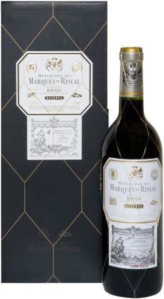 Вино "Herederos del Marques de Riscal" Reserva, Rioja DOC, 2009, with gift box