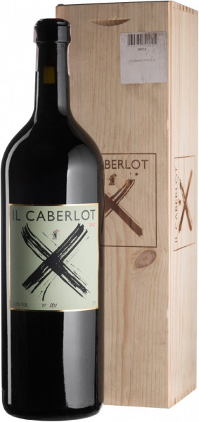 Вино "Il Caberlot", Toscana IGT, 2012, wooden box, 3 л