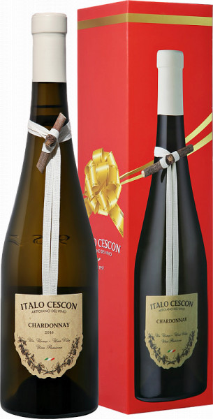Вино Italo Cescon, Chardonnay, Piave DOC, 2016, gift box