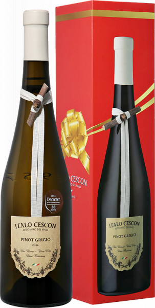 Вино Italo Cescon, Pinot Grigio, Friuli Grave DOC, 2016, gift box