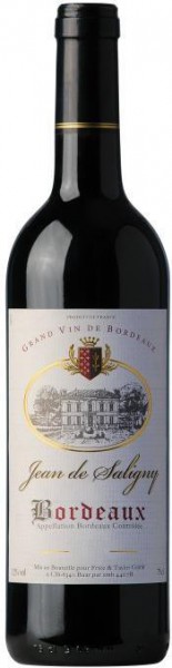 Вино Jean de Saligny, Bordeaux AOC Rouge, 2013
