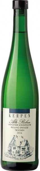 Вино Kerpen, "Alte Reben" Wehlener Sonnenuhr, Riesling Spatlese Trocken, 2016
