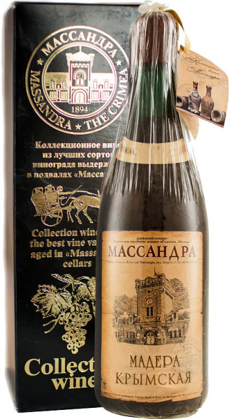 Вино коллекционное Мадера Крымская, 2002, в подарочной коробке