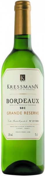 Вино Kressmann, "Grande Reserve" Bordeaux Blanc AOC, 2011