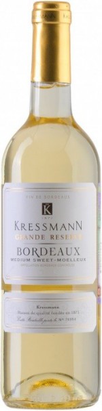 Вино Kressmann, "Grande Reserve" Bordeaux Blanc AOC Moelleux, 2015