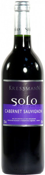 Вино Kressmann, "Solo" Cabernet Sauvignon, Vin de Pays d'Oc, 2010
