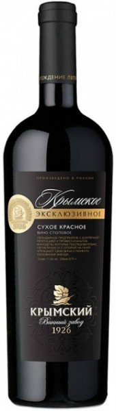 Вино Krymsky winery, "Krymskoe Exclusive" Red Dry