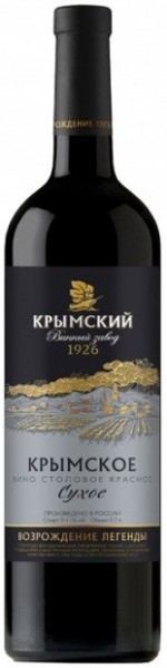 Вино Krymsky winery, "Krymskoe" Red Dry, 0.7 л