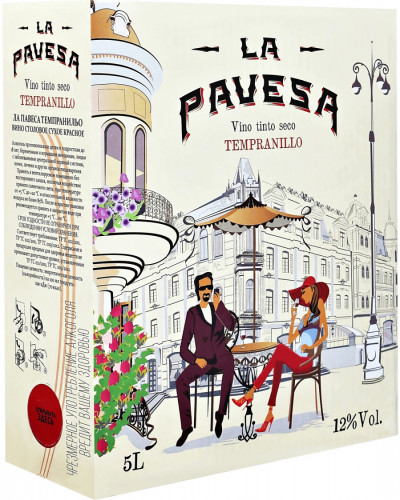 Вино "La Pavesa" Tempranillo, bag-in-box, 5 л