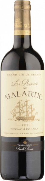 Вино "La Reserve de Malartic" Rouge, Pessac-Leognan AOC, 2016