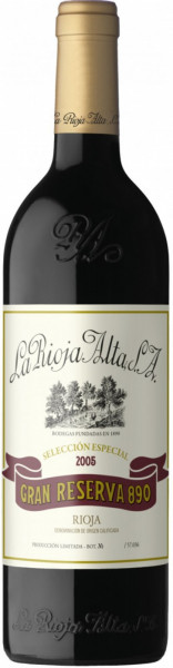 Вино La Rioja Alta, "Gran Reserva 890", Rioja DOC, 2005