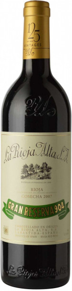Вино La Rioja Alta, "Gran Reserva 904", Rioja DOC, 2007