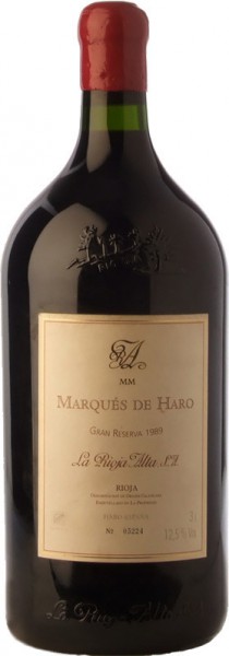 Вино La Rioja Alta, "Marques de Haro" Gran Reserva, 1989, 3 л