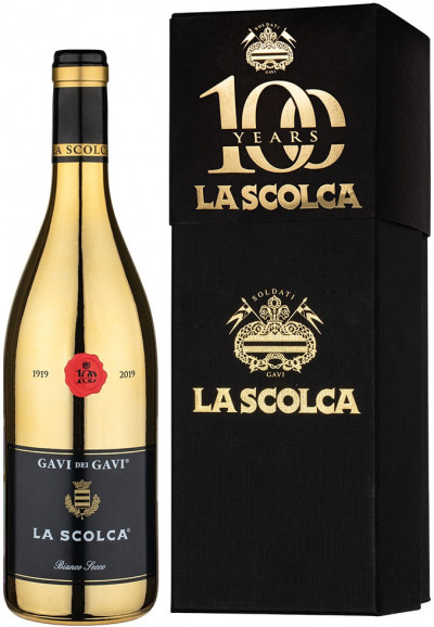 Вино La Scolca, Gavi di Gavi DOCG, 2018, gift box "Golden"