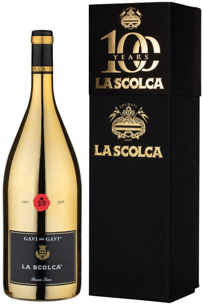 Вино La Scolca, Gavi di Gavi DOCG, 2019, gift box "Golden", 1.5 л