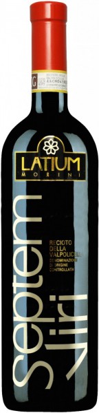 Вино Latium Morini, "Septemviri", Recioto della Valpolicella DOC, 2009, 0.5 л