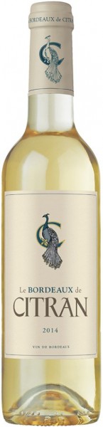 Вино "Le Bordeaux de Citran" Blanc, Bordeaux AOC, 2014, 0.375 л