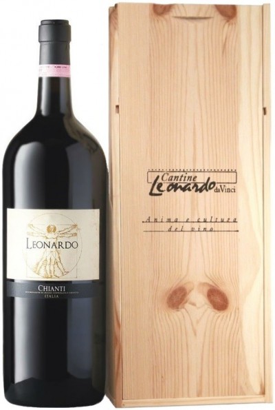Вино "Leonardo" Chianti DOCG, 2013, wooden box, 3 л