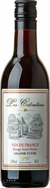 Вино "Les Colombieres" Rouge Moelleux, 0.187 л