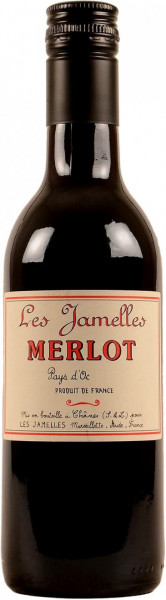 Вино Les Jamelles, Merlot, Pays d'Oc IGP, 2020, 250 мл