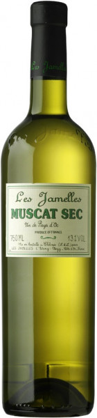 Вино Les Jamelles, Muscat Sec, Pays d'Oc IGP, 2019