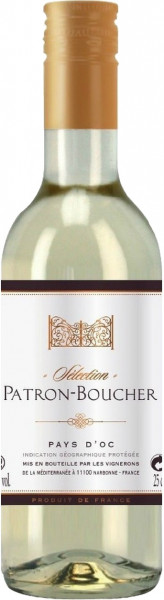 Вино Les Vignerons de la Mediterranee, "Selection Patron-Boucher" Blanc, Pays d'Oc IGP, 250 мл