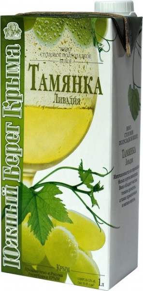 Вино Livadia, Tamyanka, Tetra Pak, 1 л