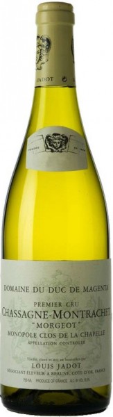 Вино Louis Jadot, Chassagne-Montrachet "Morgeot" 1-er Cru Clos de La Chapelle AOC, 2012