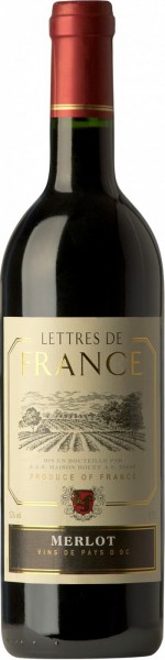Вино Maison Bouey Lettres de France Merlot VdP 2010