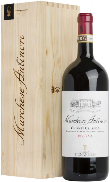 Вино Marchese Antinori, Chianti Classico DOCG Riserva, 2015, wooden box, 1.5 л