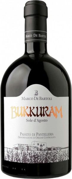 Вино Marco De Bartoli, Bukkuram "Sole d'Agosto", Passito di Pantelleria DOC, 2012, 0.5 л
