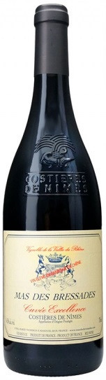 Вино Mas des Bressades, Cuvee Excellence Rouge, Costieres de Nimes AOP, 2016