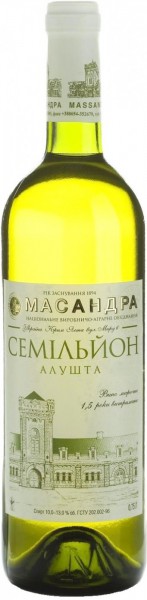 Вино Massandra, Semillon "Alushta"