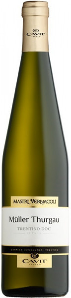 Вино "Mastri Vernacoli" Muller Thurgau, Trentino DOC, 2019