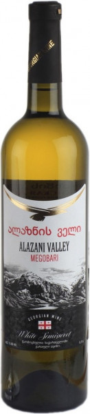 Вино "Мегобари" Алазанская Долина Белое полусладкое