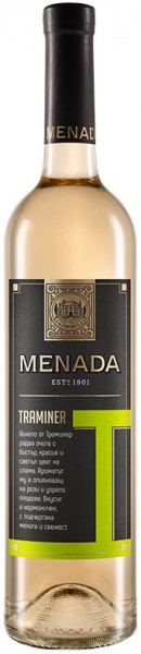 Вино "Menada" Traminer, 2018