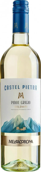 Вино Mezzacorona, "Castel Pietra" Pinot Grigio, Dolomiti IGT, 2018