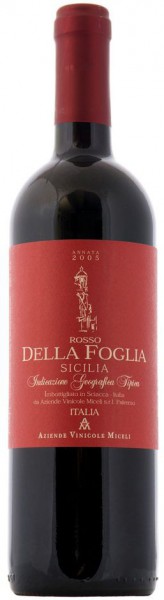 Вино Miceli, "Rosso Della Foglia"  Sicilia IGT, 2005