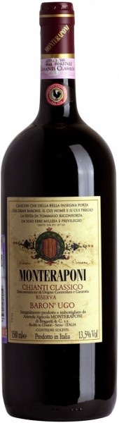 Вино Monteraponi, "Baron Ugo" Riserva, Chianti Classico DOCG, 2010, 1.5 л