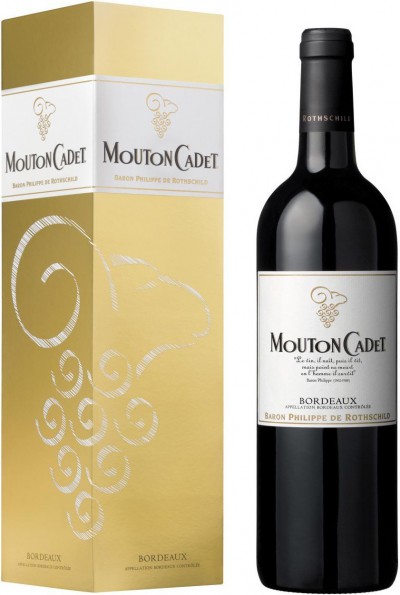 Вино "Mouton Cadet", Bordeaux AOC Rouge, 2010, gift box